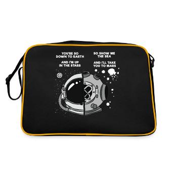 Fun Motive T-Shirts Diving Spaceman - Retro Bag - black/gold - Back