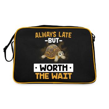 Always Late But Worth The Wait - Turtle JGA - Retro Bag - black/gold - Back