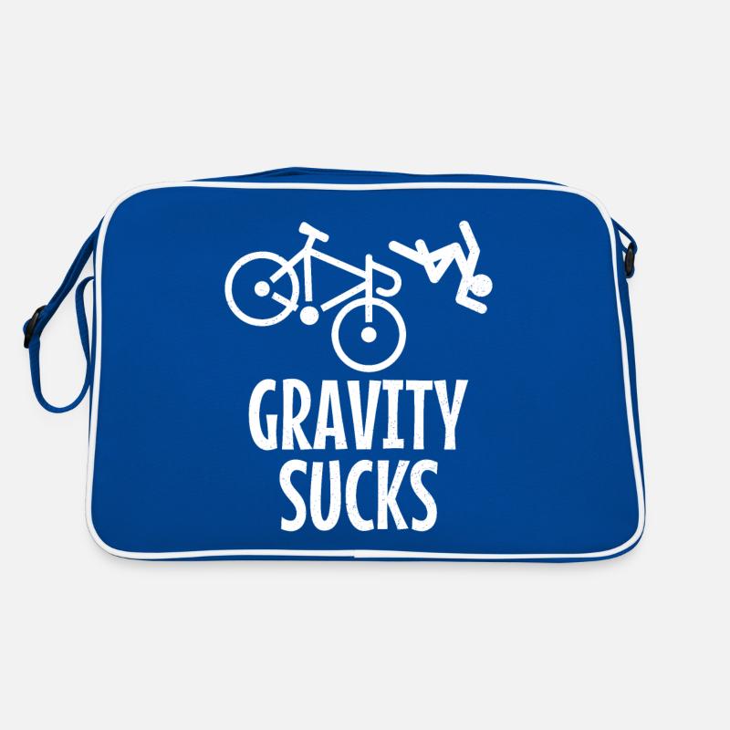 Gravity - Falling bicycle driver Retro Bag