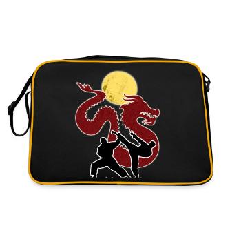 Arts martiaux Arts de combat Sports de contact Sport cadeau - Sac Retro - noir/or - Dos