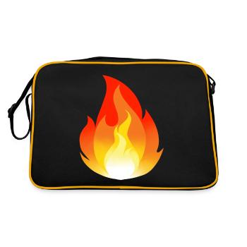 Fire Inferno Flame Cartoon Inferno Fire Fiery - Retro Bag - black/gold - Back