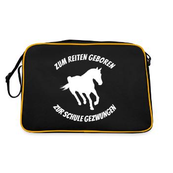 For riding born to school forced horse - Retro Bag - black/gold - Back