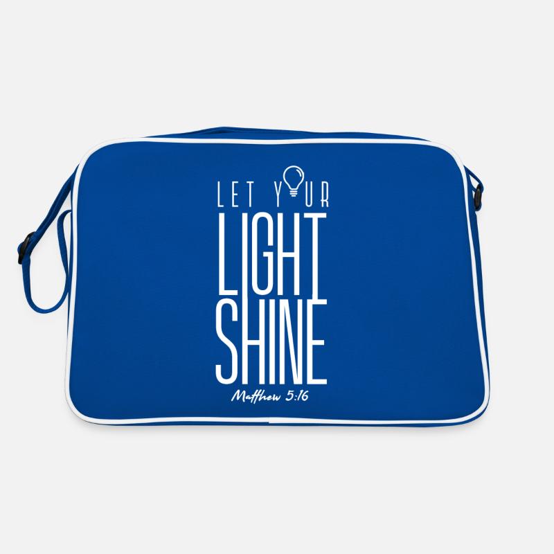 Christlich, Lass dein Licht scheinen, Matthäus Retro Tasche