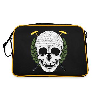 Golf Skull Golfer Sports Club - Sac Retro - noir/or - Dos
