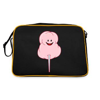 Bonbons à barbe à papa enfants snack enfant - Sac Retro - noir/or - Dos