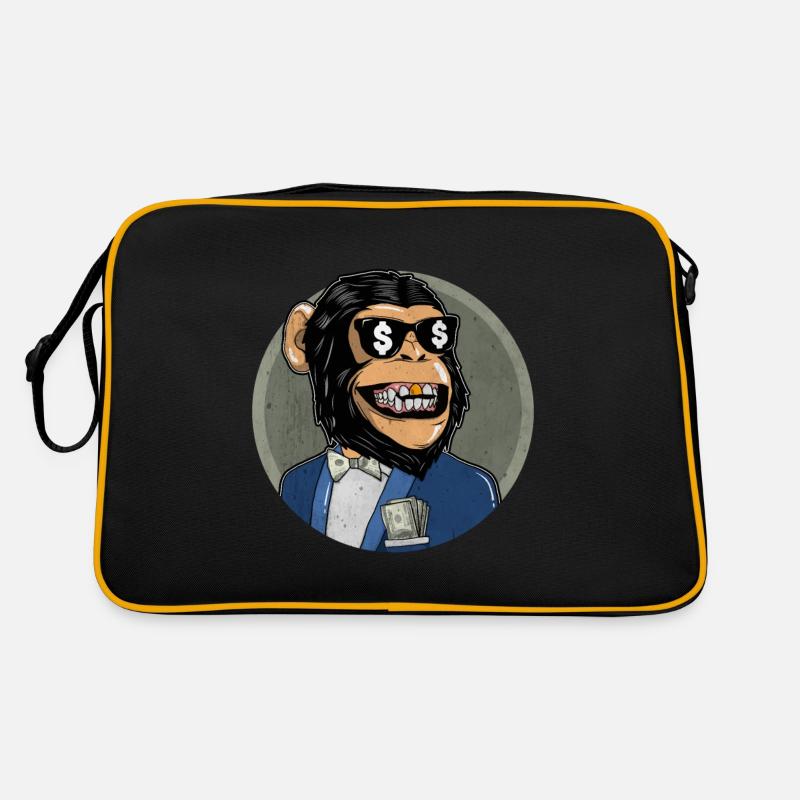 Dollar argent singe élégant hip or dent Sac Retro