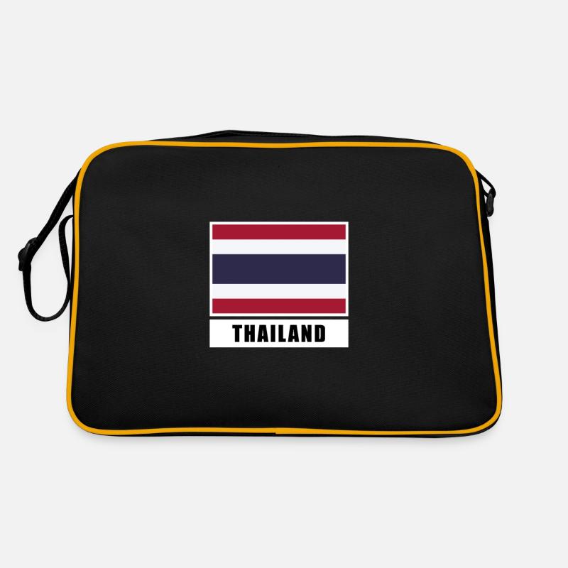 Thailand - Retro Tasche - Schwarz/Gold