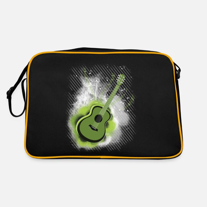 Gitarre - Retro Tasche - Schwarz/Gold