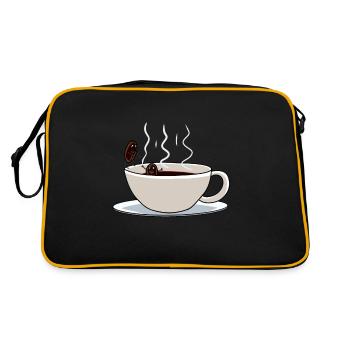Coffee Coffee Bean CoffeeShop Morning Drama Rescuer - Retro Bag - black/gold - Back
