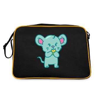 Rodent Mouse Mice - Retro Bag - black/gold - Back