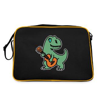 Guitar Gittarist Dino Music Music School - Retro Bag - black/gold - Back