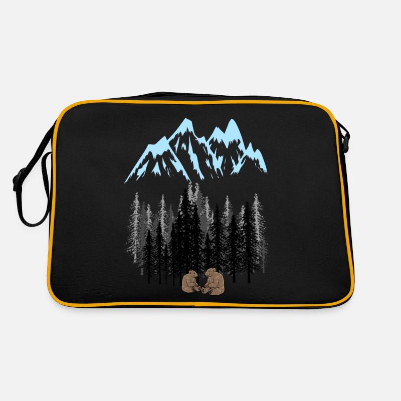 Mountain Mountains Nature Mountains Wilderness Bears Retro Bag