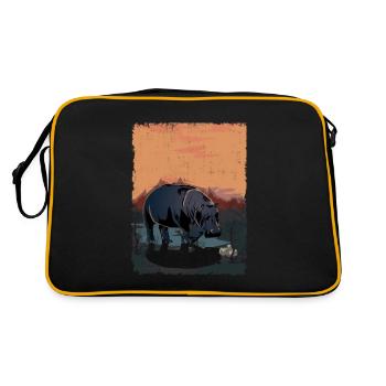 hippo - Retro Bag - black/gold - Back