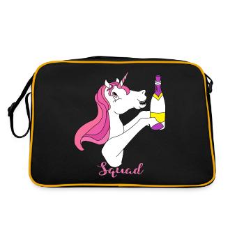Licorne mariée groupe sekt Célébrer Doux Rose Cheval - Sac Retro - noir/or - Dos