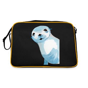 Cadeau de nage prédateur animal phoque phoque - Sac Retro - noir/or - Dos