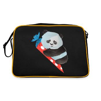 Panda bear panda bear school bag school enrollment gift - Retro Bag - black/gold - Back