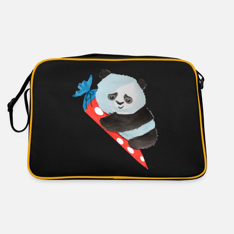 Panda bear panda bear school bag school enrollment gift Retro Bag