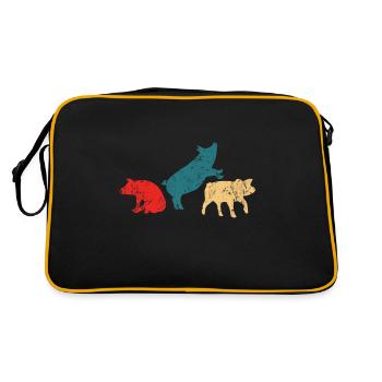 Pig - Retro Bag - black/gold - Back
