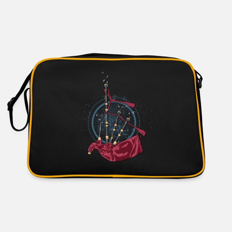 Dudelsack - Retro Tasche - Schwarz/Gold