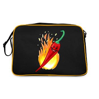 Hot Pepper Chilli Restaurant Hot Spice Dish - Retro Bag - black/gold - Back