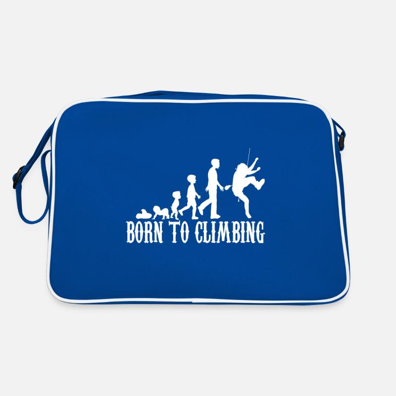 Klettern Evolution Geburt Baby Kind Geschenk Retro Tasche