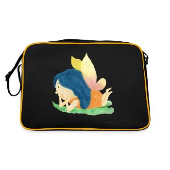 Cadeau de fleur fée elfe jardin conte de fées fille - Sac Retro - noir/or - Dos
