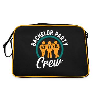 Bachelor Party Bridegroom Marry Celebrate - Retro Bag - black/gold - Back
