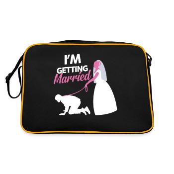 Bachelor Party Best Man Bride Gift - Retro Bag - black/gold - Back