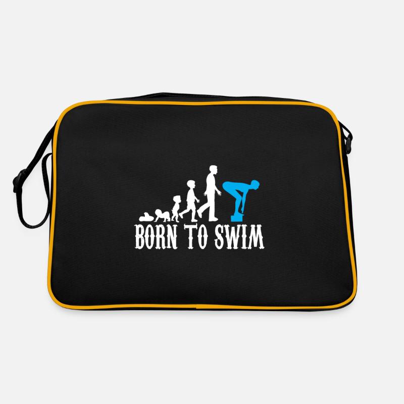 Cadeau de naissance bébé nageur évolution naissance Sac Retro