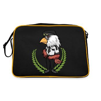 Pilot Pilot Fly Airplane Captain Bird Flight - Retro Bag - black/gold - Back