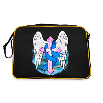Cross Crosses Symbols Church God Jesus Religion - Retro Bag - black/gold - Back