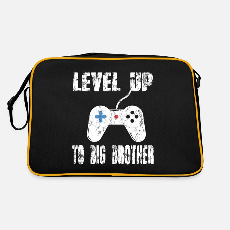 Bruder Level Up - Retro Tasche - Schwarz/Gold