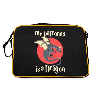 Dragon story protector - Retro Bag - black/gold - Back