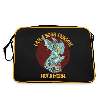 Reading Dragon Books Learning History Gift - Retro Bag - black/gold - Back