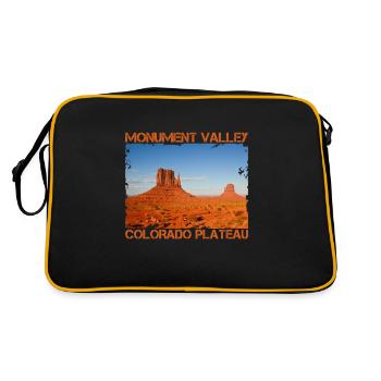 Monument Valley - Utah Arizona USA Western - Retro Bag - black/gold - Back