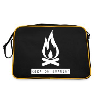 Keep on burnin '- Cozy campfire - Retro Bag - black/gold - Back