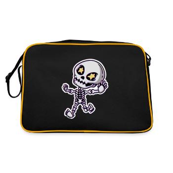Squelette os mort cadeau halloween enfants - Sac Retro - noir/or - Dos