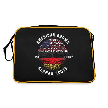Amérique USA arbre Allemagne - Sac Retro - noir/or - Dos