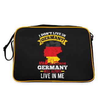 Allemagne - Sac Retro - noir/or - Dos