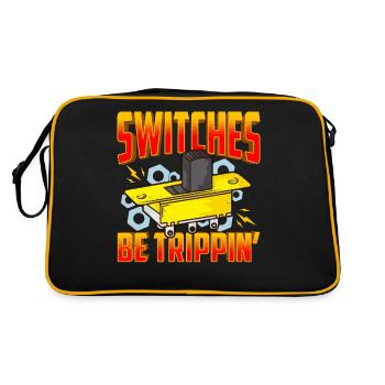 Switches Electrician Trippin Jokes - Retro Bag - black/gold - Back