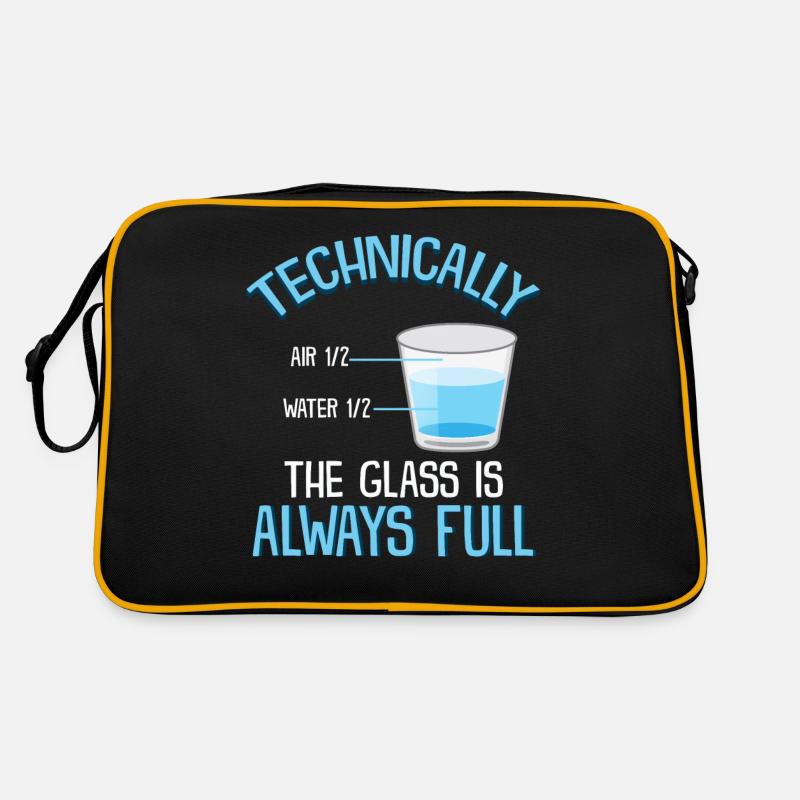 Motivation Optimismus Vollglas Retro Tasche