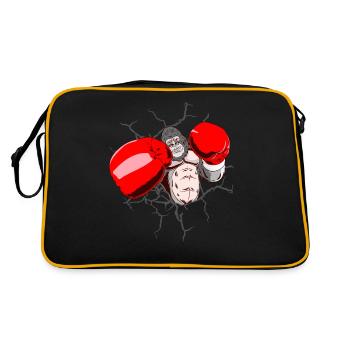 Gorille de la boxe arts martiaux drôles - Sac Retro - noir/or - Dos