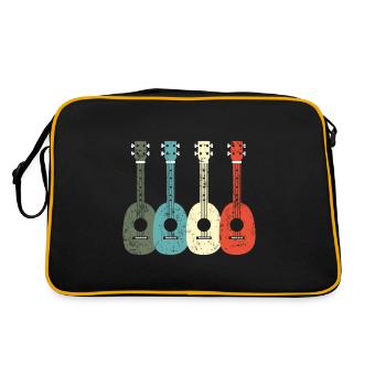 UKULELE - Retro Tasche - Schwarz/Gold - Hinten