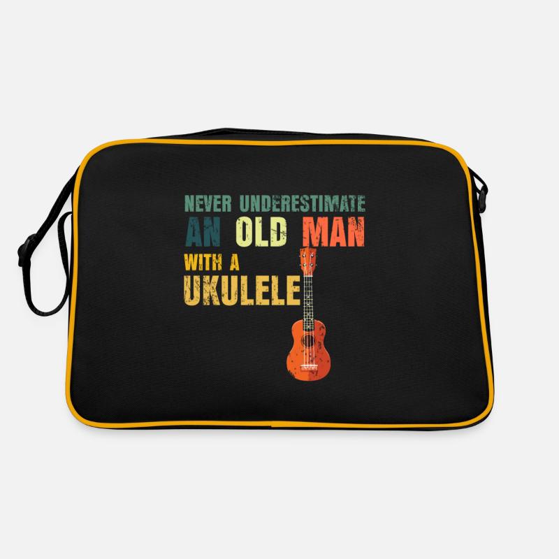 Ukulele Alter Mann Papa Opa Geschenk Retro Tasche