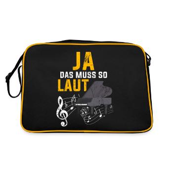 Piano Musique Classique Jazz Musicien Cadeau - Sac Retro - noir/or - Dos