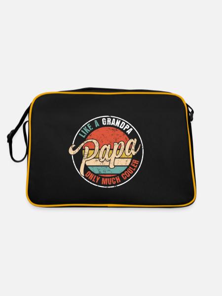 Cadeau fête des pères - Sac Retro - noir/or - Dos
