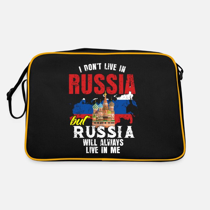 Russie maison de vacances Poutine cadeau à la maison - Sac Retro - noir/or