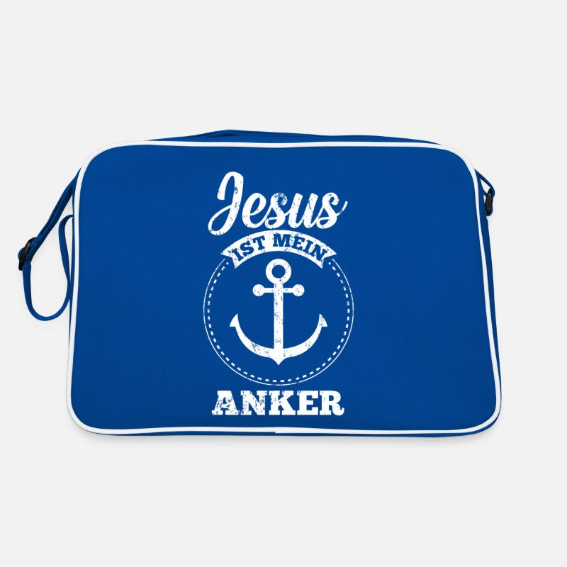 Jesus Spruch Anker Gläubig Bibel Geschenk Retro Tasche