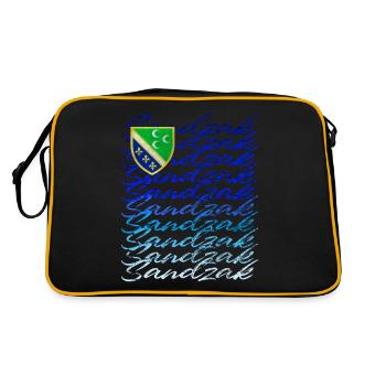 Sandzak DNA Proud Sandzak Roots colorfull sandzak - Retro Bag - black/gold - Back