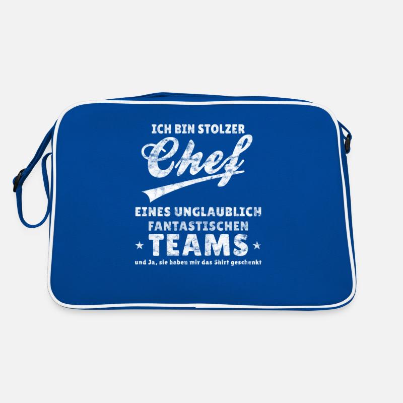 Stolzer Chef Eines Fantastischen Teams Spruch Retro Tasche
